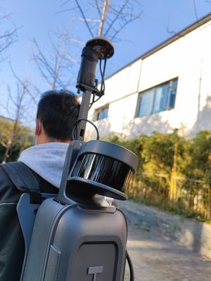 cuisinière de 120m tenue dans la main/radar à laser HiSLAM du sac à dos 3D pour la mesure de construction de façade
