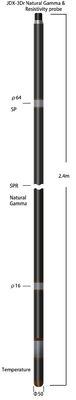 Sonde gamma naturelle de résistivité électrique de résistance du platine PT100